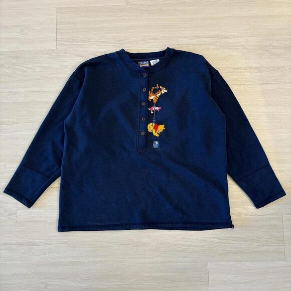 Disney Other - Vintage 90s Y2K Disney Winnie The Pooh Sweatshirt Embroidered Size L Tigger Pooh